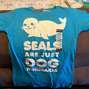 Hot Topic Seals Are Dog Mermaids T-Shirt